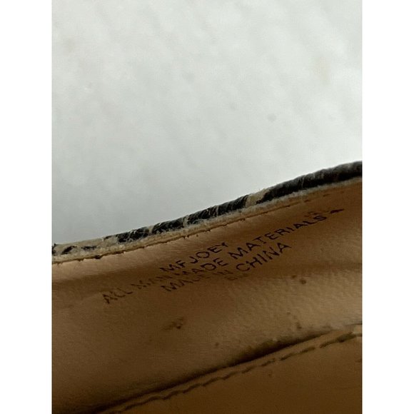 Marc Fisher Heels Joey Peep Toe Snakeskin D'Orsay Pumps Size 8 - Picture 9 of 9